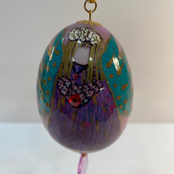 Eggs Unlimited Maui 2016 Christmas Ornament Egg Ornament Elizabeth May - Picture 3 of 6